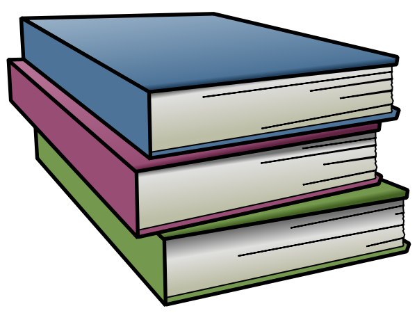 600x450 Stacked Book Spine Clipart