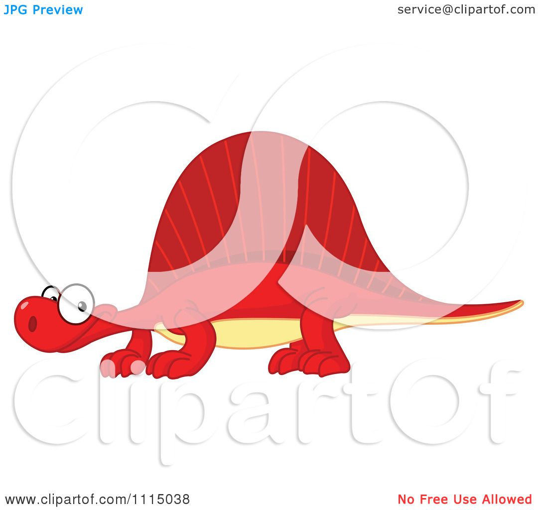 1080x1024 Clipart Cute Red Spinosaurus Smiling