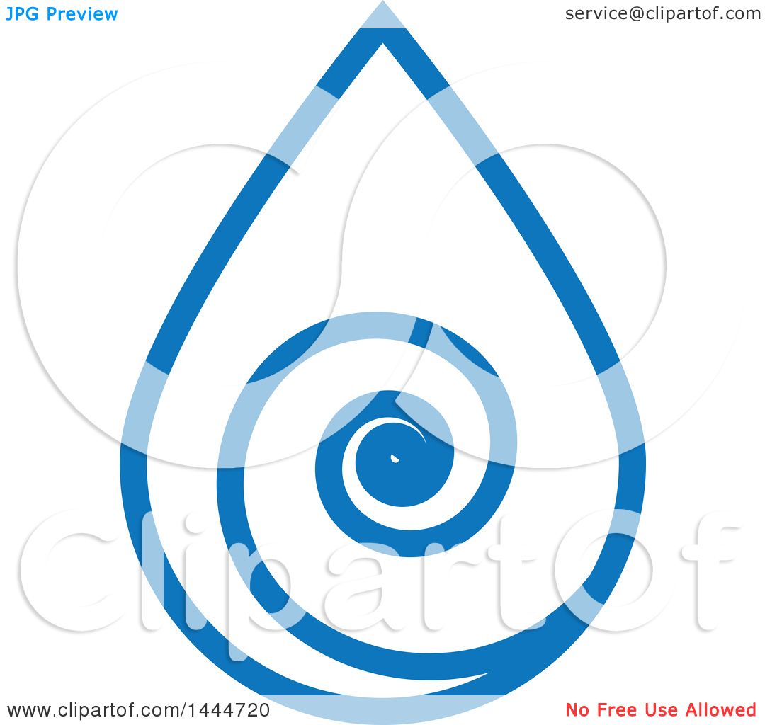 1080x1024 Clipart Of A Blue Water Drop And Spiral Wave Design