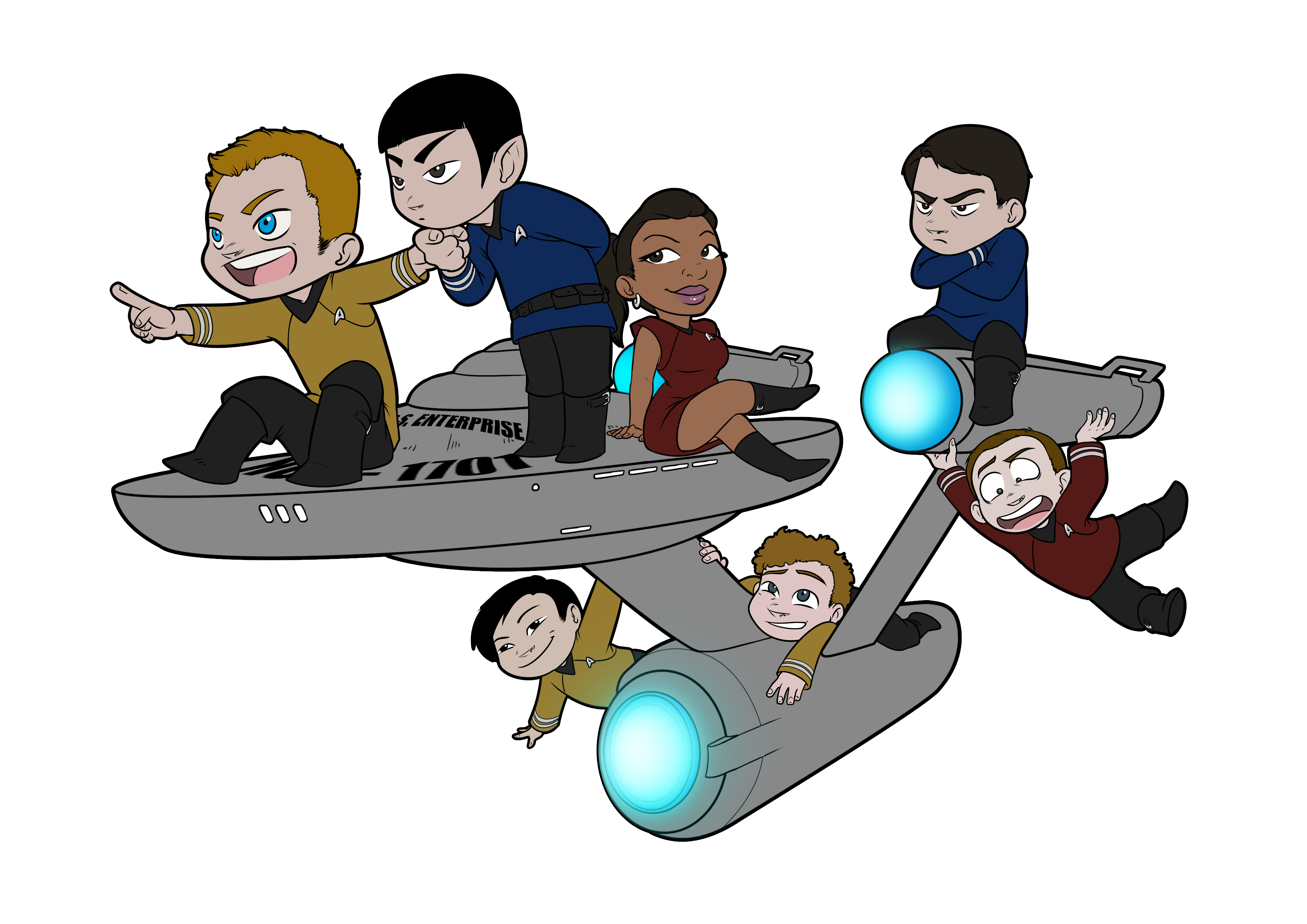 3507x2480 Chibi Adventure Star Trek By Luzerrante