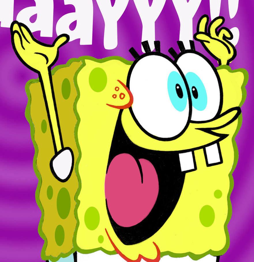 881x906 Spongebob Birthday Card By Warpywoof