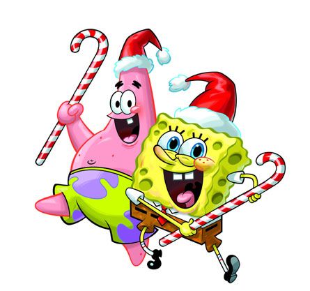 445x417 Spongebob And Patrick Wishing You Happy Holidays