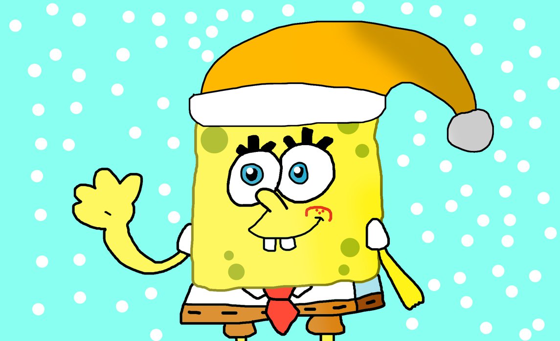 1145x698 Christmas Spongebob By 123emilymason