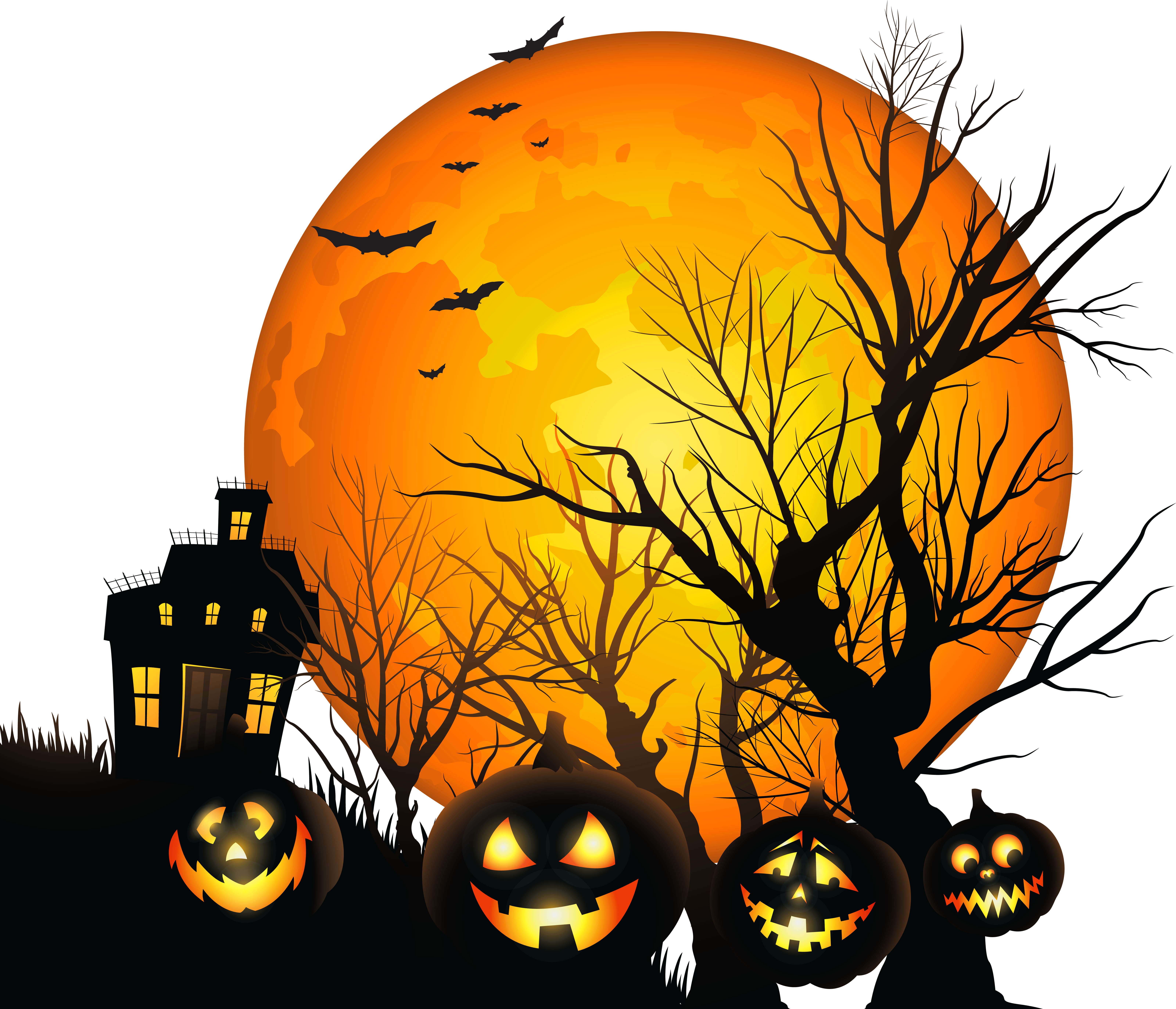 6400x5489 Top 91 Haunted House Clip Art