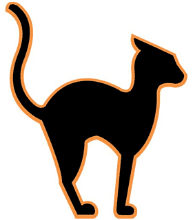 280x320 Halloween Cat Clip Art Free