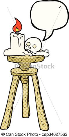 238x470 Freehand Drawn Comic Book Speech Bubble Cartoon Spooky Skull