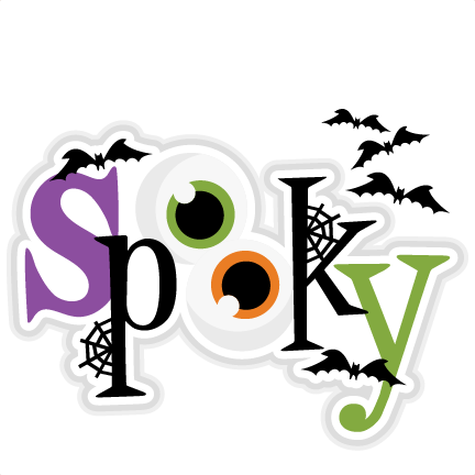 432x432 Spooky Title Svg Scrapbook Cut File Cute Clipart Files