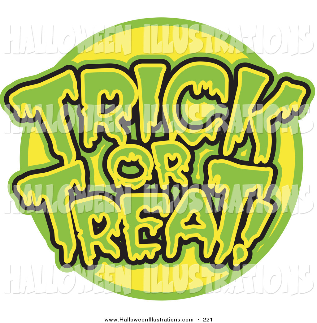 1024x1044 Halloween Clip Art Of A Spooky Green And Yellow Trick Or Treat