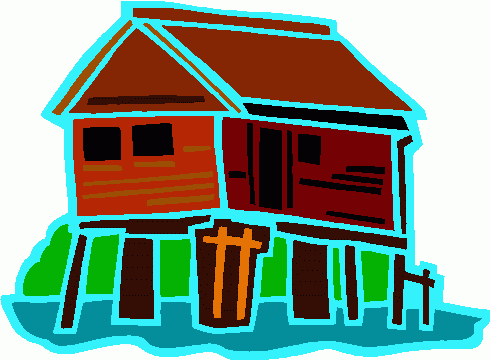 490x360 Boat House Clipart Stilt House