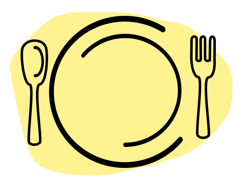 800x620 Free Clipart Dinner Plate With Spoon And Fork Iammisc