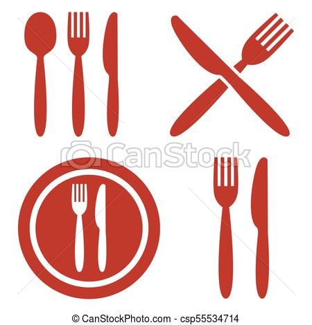 450x470 Plate Fork Spoon Clipart