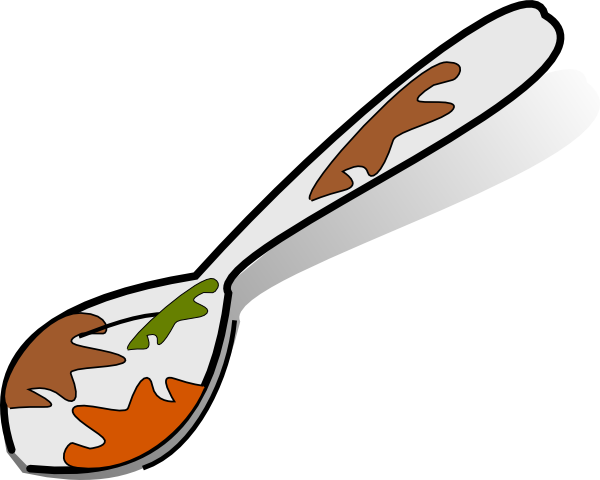 600x480 Dirty Spoon Clip Art Free Vector 4vector