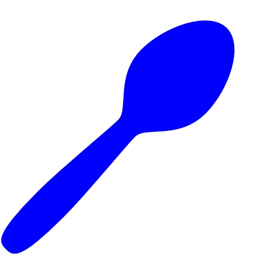 512x512 Free Blue Spoon Icon