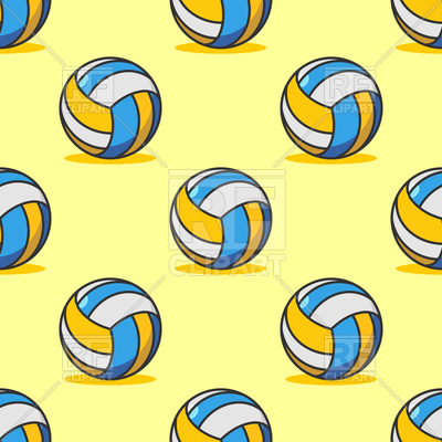 400x400 Volleyball Ball Seamless Pattern Royalty Free Vector Clip Art