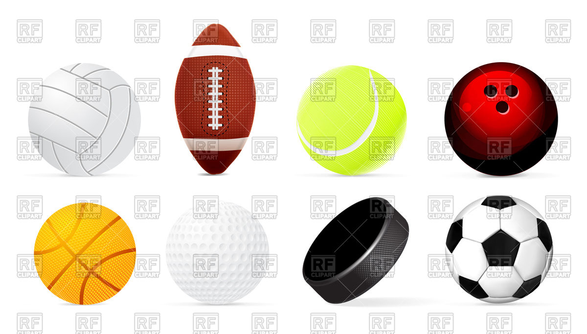 1200x683 Balls Of Different Sports Royalty Free Vector Clip Art Image