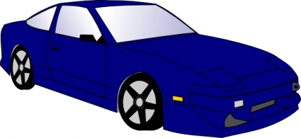 425x195 Blue Sports Car Clipart
