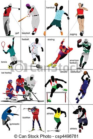 316x470 Some Kinds Of Sports. Collection. Colored Vector Vector Clip