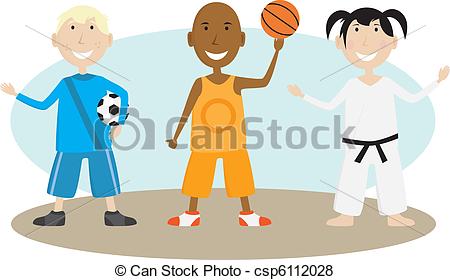450x280 Children Playing Sports. Group Of Children Enjoying Various