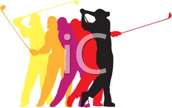 350x220 Golf Poses In A Logo Design For Sports