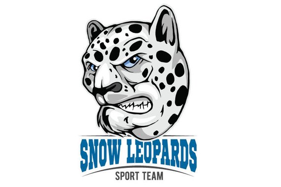570x380 Snow Leopards Mascot Sports Team Clipart Vector Clip Art Graphics