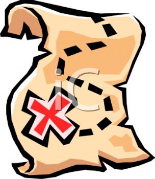 304x350 Royalty Free Clip Art Image X Marks The Spot On A Pirate Map