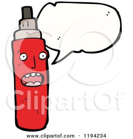450x470 Clipart Of A Talking Can Of Spray Paint