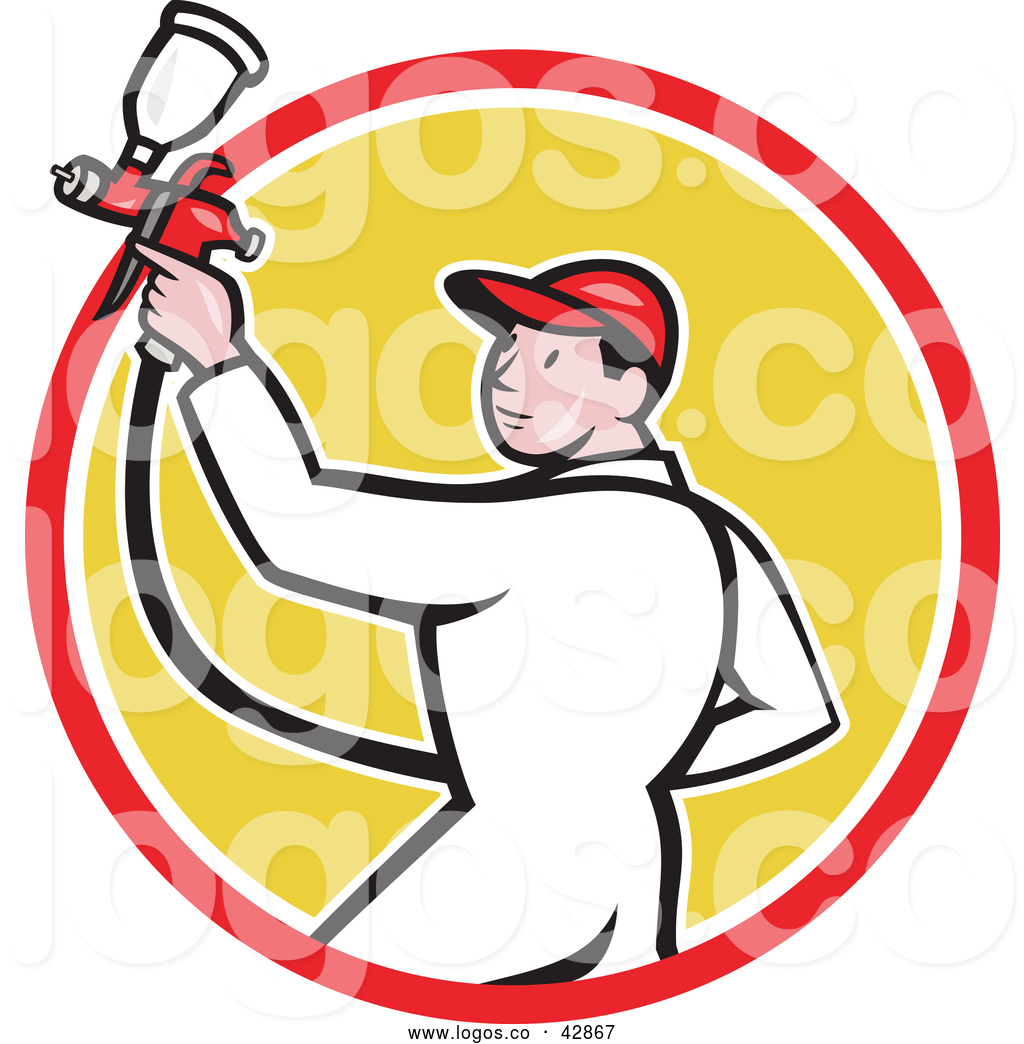 1024x1044 Logo Of A Spray Painter Man In A Yellow Circle By Patrimonio