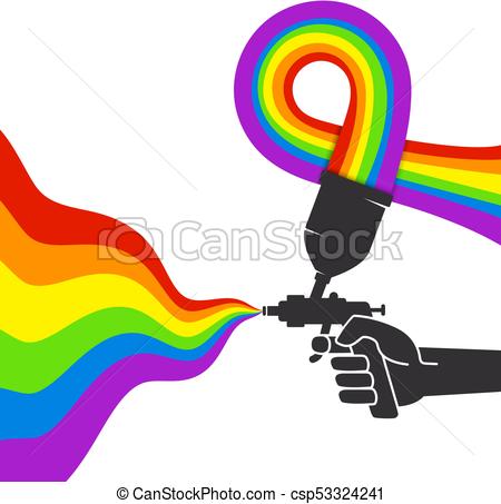 450x453 Paint From Spray. Painting From The Sprayer Symbol For Eps