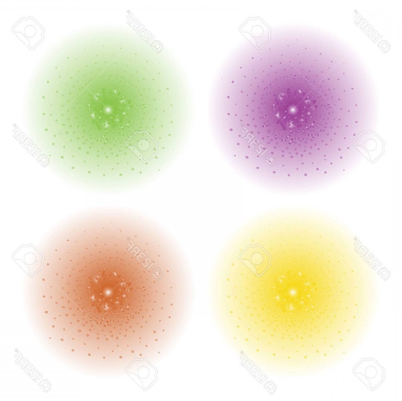 1560x1554 Photostock Vector Paint Spray Beam Effect Purple Green Yellow