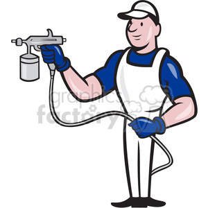 300x300 Royalty Free Painter Spray Paint Gun Front 388105 Vector Clip Art