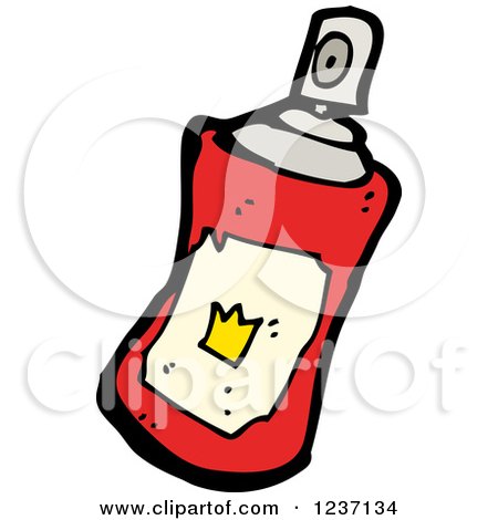 450x470 Clipart Of A Red Spray Paint Can