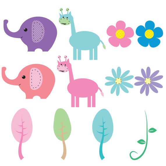 570x570 Spring Baby Animals Clipart For Digital By Amandailkov On Etsy