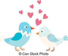 235x194 Cartoon Couple Of Doves In Love Icon Vector Illustration