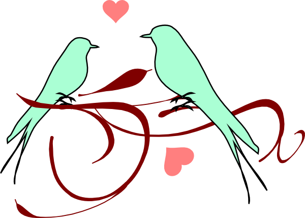 600x428 Love Birds Clipart Black And White Clipart Panda
