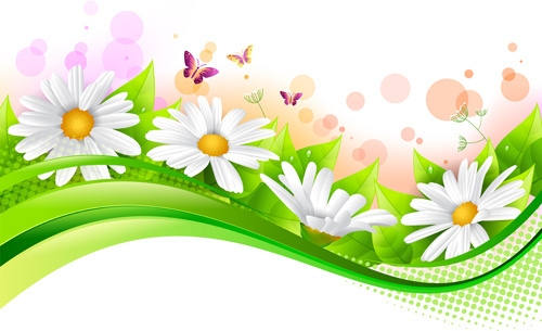 500x305 Easter Flowers Borders Clip Art