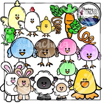 350x350 Spring Easter Clipart Bundle Clipart Spring And Easter