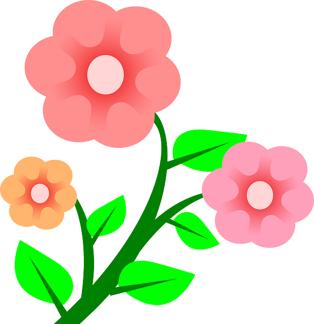 621x640 Three Plants Flower Flowers Cartoon Border Pink R's Book