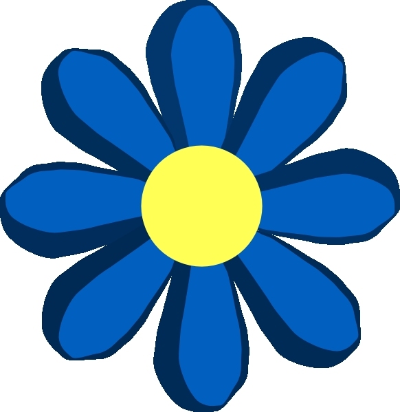 582x599 Blue Spring Flowers Clipart