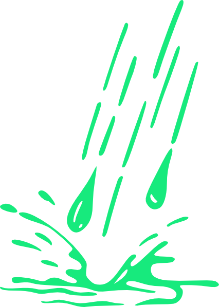 426x598 Green Splashing Rain Clip Art