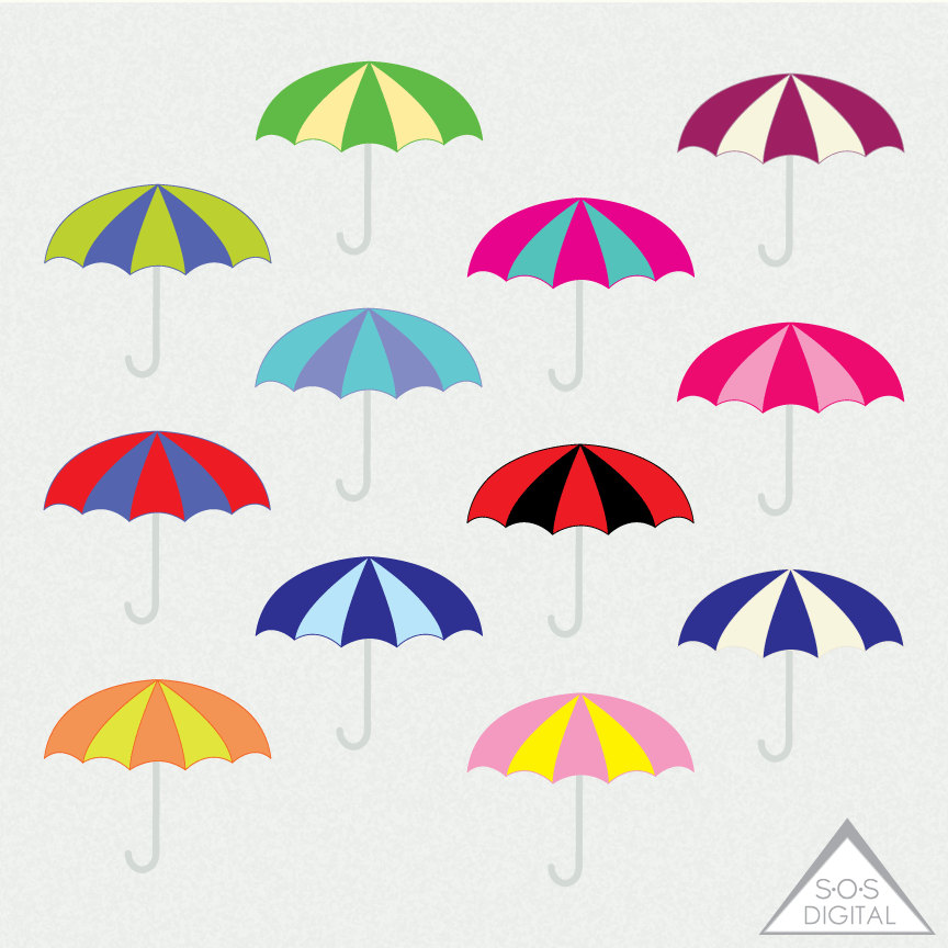 864x864 Umbrella Clipart, Umbrellas, Summer Clipart, Spring Clipart