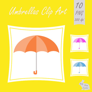 350x350 Umbrellas Clip Art Clipart Images Rain Spring Summer Weather Tpt