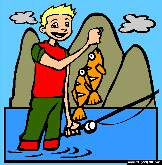 554x565 Gone Fishing Coloring Page Free Gone Fishing Online Coloring