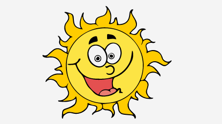 454x255 Sun Coloring Pages