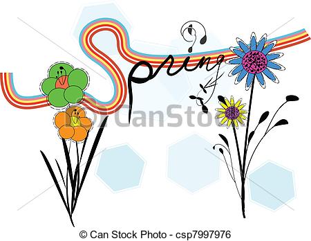 450x348 Abstract Spring Time Clip Art Vector