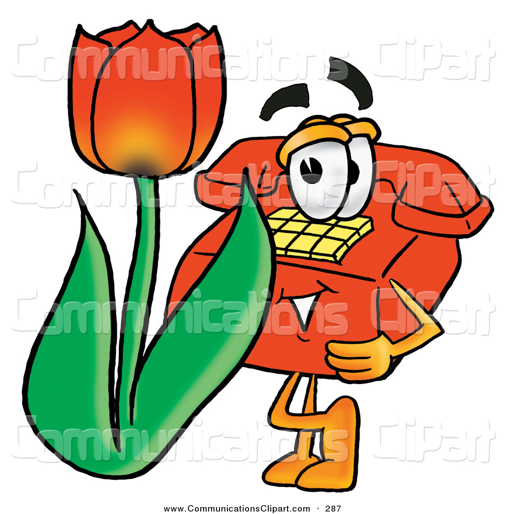 1024x1044 Communication Clipart Of A Friendly Red Telephone Mascot Cartoon