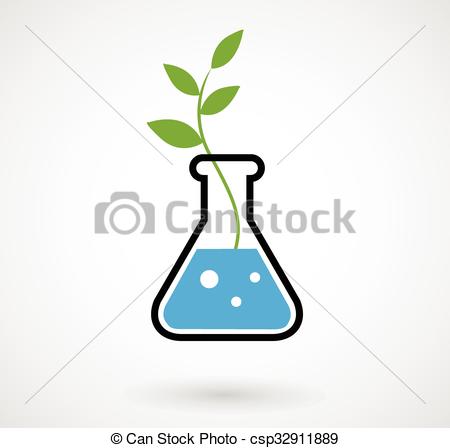 450x448 Flask With Gmo Sprout Vector