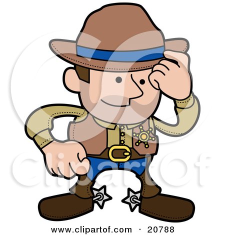 450x470 Clipart Illustration Of A Western Cowboy Sheriff Man In Chaps