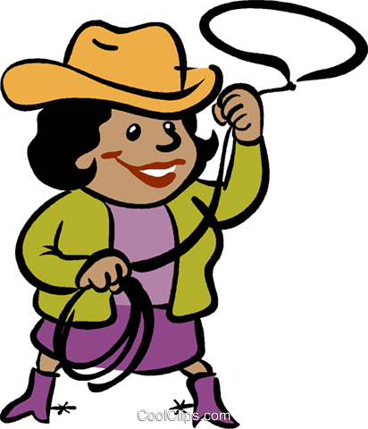 412x480 Cowgirl Royalty Free Vector Clip Art Illustration Vc019054