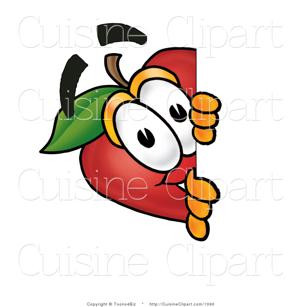 1024x1044 Cuisine Clipart Of A Curious Red Apple Character Mascot Peeking