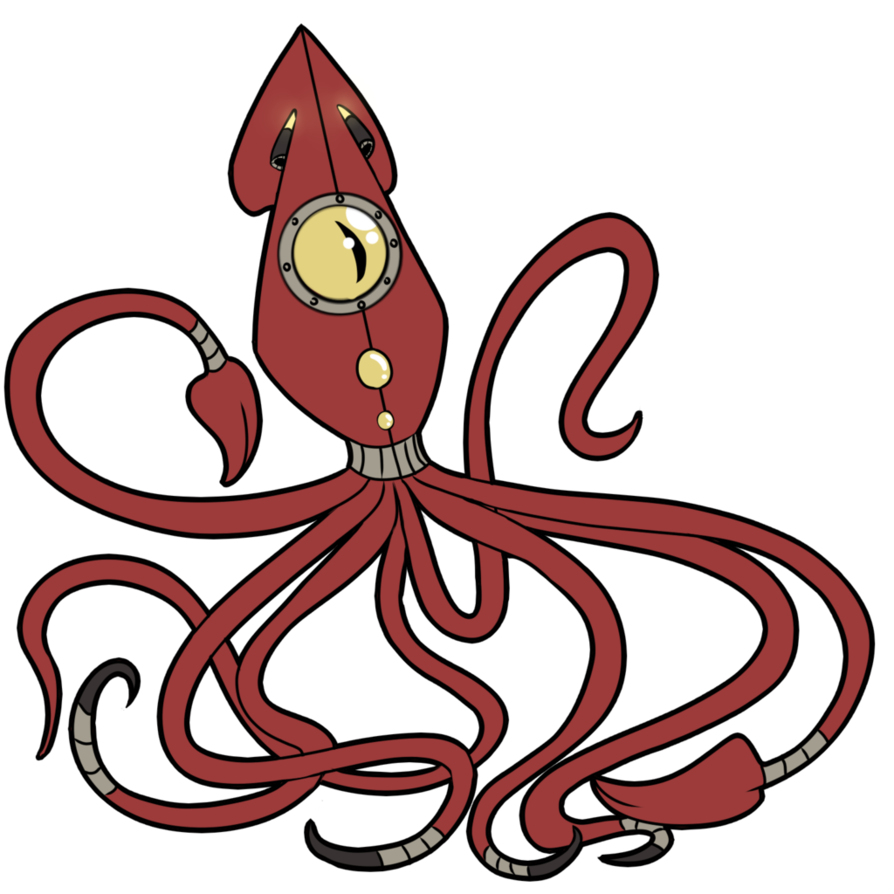 894x894 Commission Cyborg Squid By Toxal